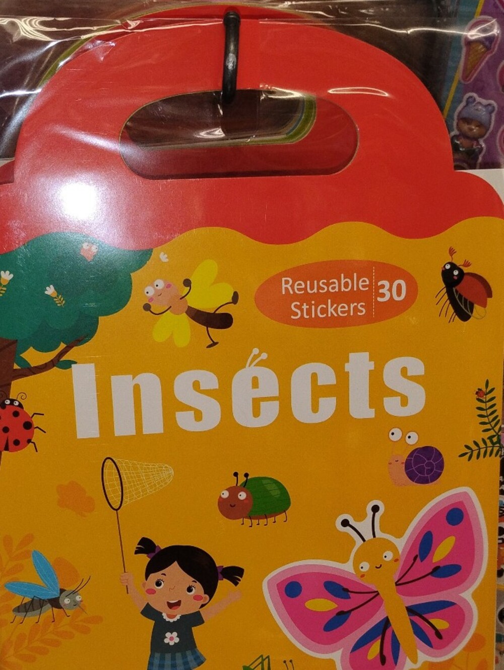 Insects Reusable Sticker Book - Yellow & Pink
